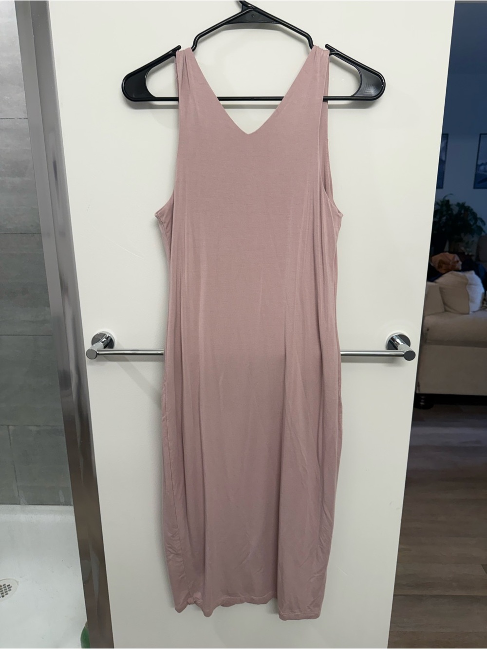 Mahina V-Neck Mauve Midi Dress
